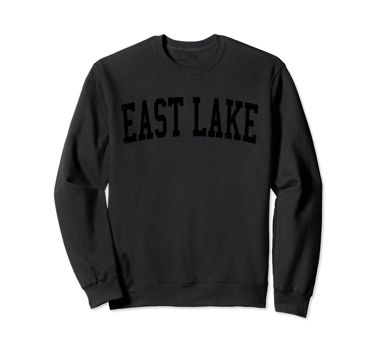 East Lake Fl Distressed Black Sweatshirt - Unique Graphic for Adults - T-Shirt, Sweatshirt, Hoodie