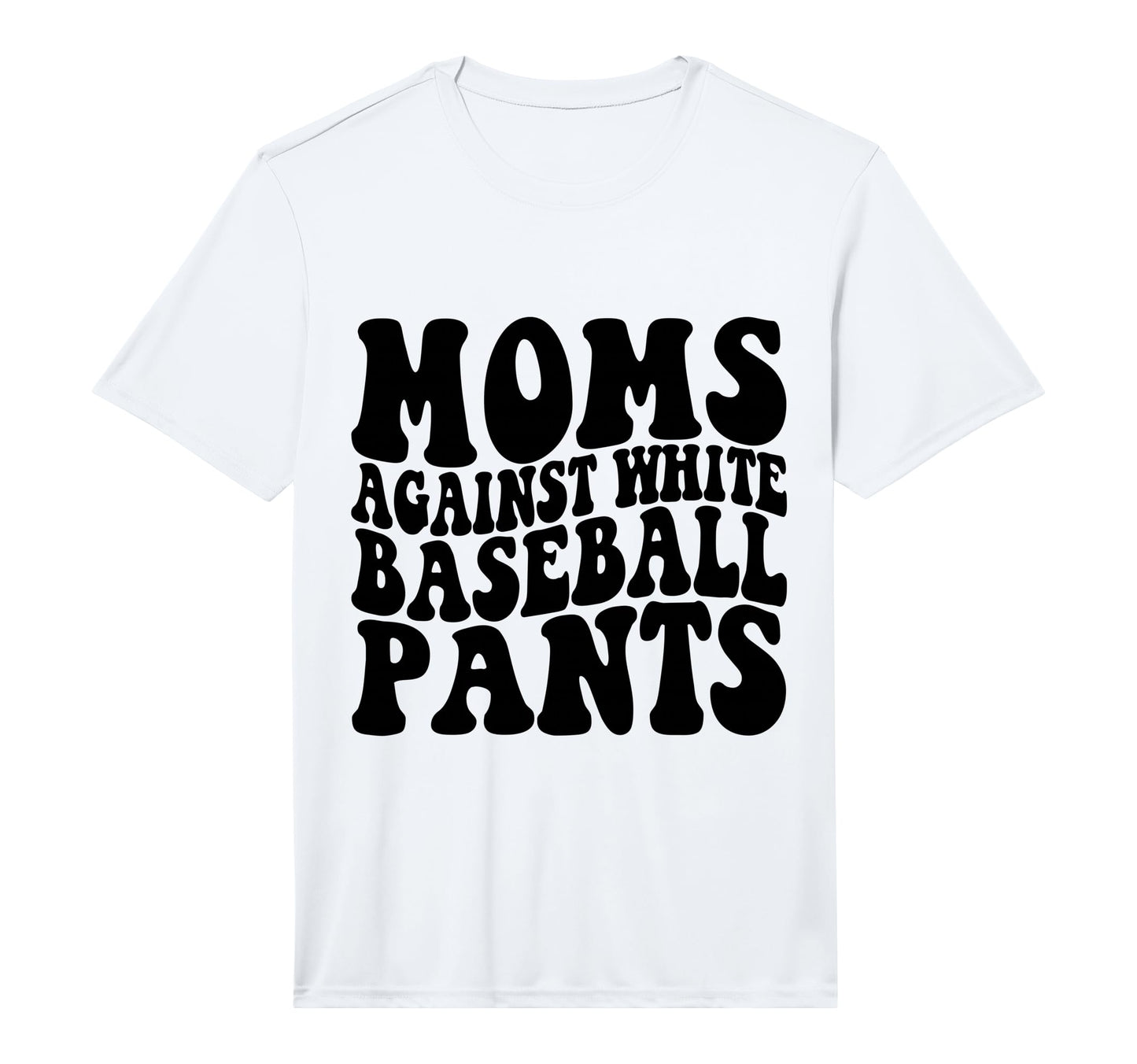 Mens Moms Against White Baseball T-Shirt - Casual Everyday Wear Unisex - T-Shirt, Sweatshirt, Hoodie