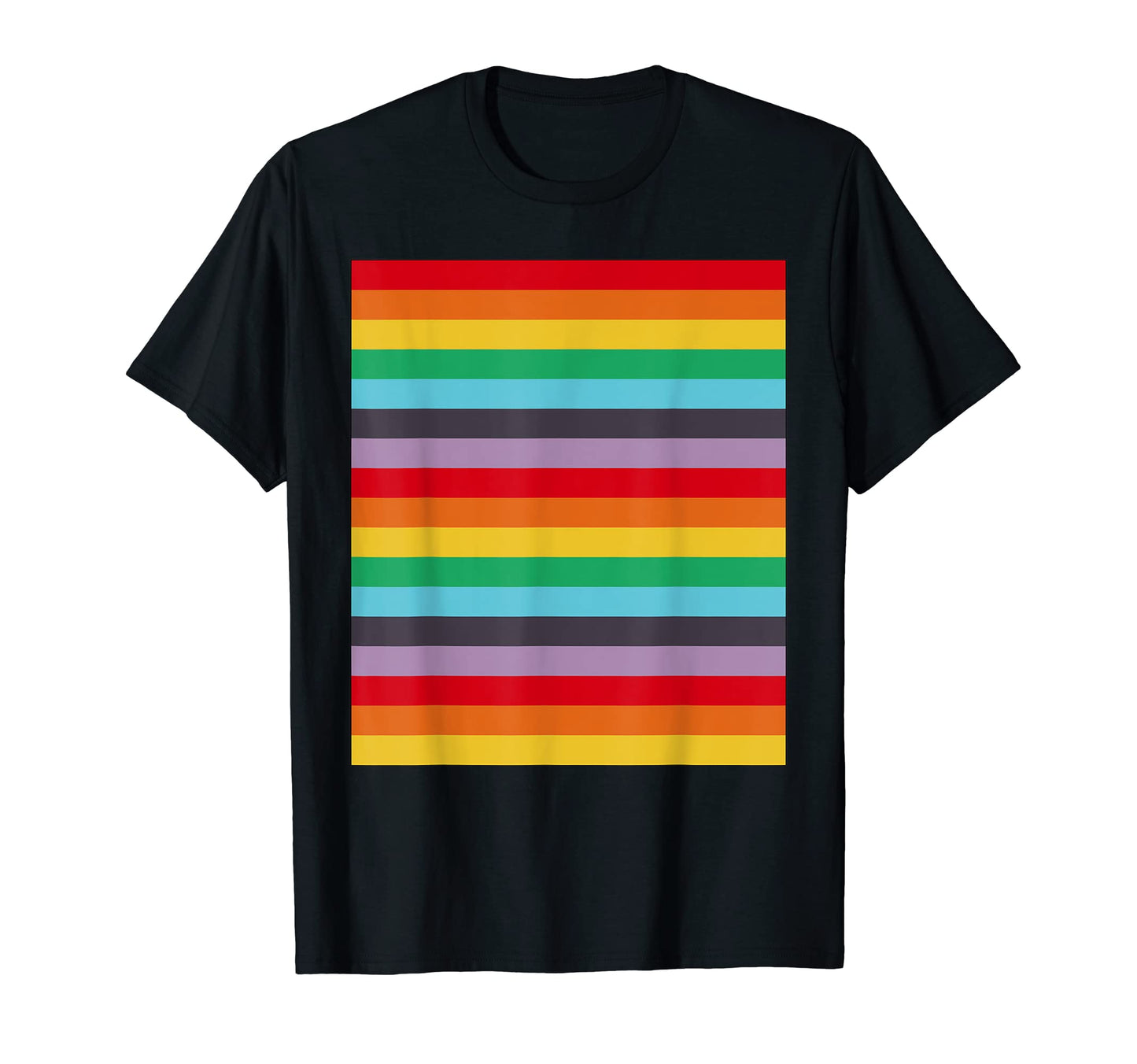 Kidcore Aesthetic Rainbow Horizontal T-Shirt - Graphic Print Men Women - T-Shirt, Sweatshirt, Hoodie