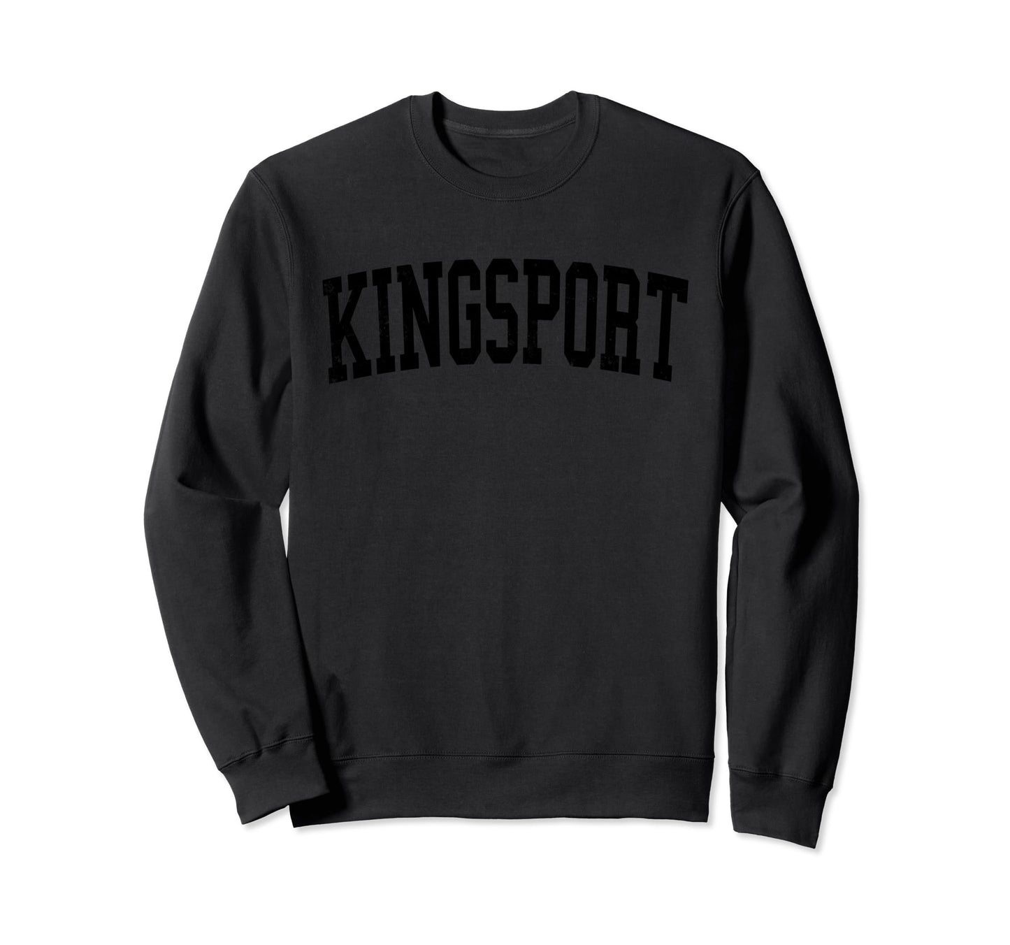 Kingsport Tn Distressed Black Sweatshirt - Custom Art Print Men Women - T-Shirt, Sweatshirt, Hoodie