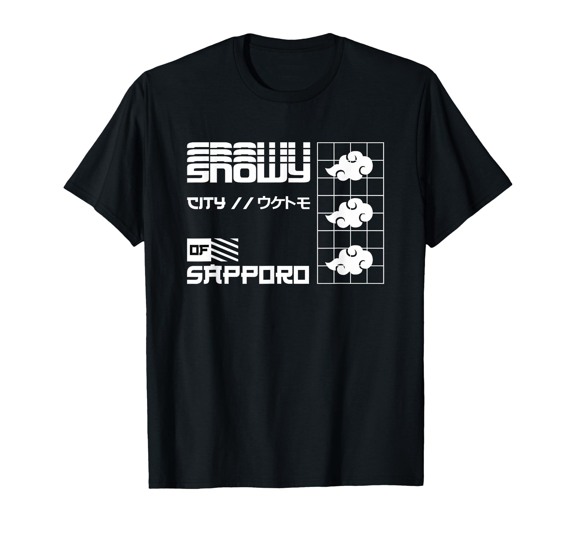 Sapporo Snowy City Japan Anime Aesthetic T-Shirt - Streetwear Style Unisex - T-Shirt, Sweatshirt, Hoodie