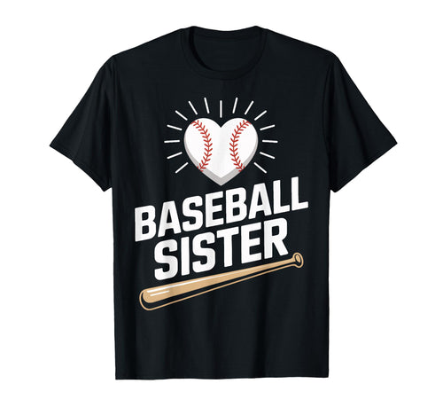 Baseball Sister Cheer Squad Sports Life T-Shirt - Unique Graphic Men Women - T-Shirt, Sweatshirt, Hoodie