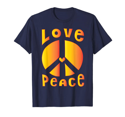Peace Sign Love 60S 70S Tie Dye T-Shirt - Minimalist Print for Adults - T-Shirt, Sweatshirt, Hoodie