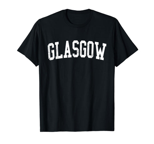 Glasgow De Distressed White Varsity T-Shirt - Streetwear Style Unisex - T-Shirt, Sweatshirt, Hoodie
