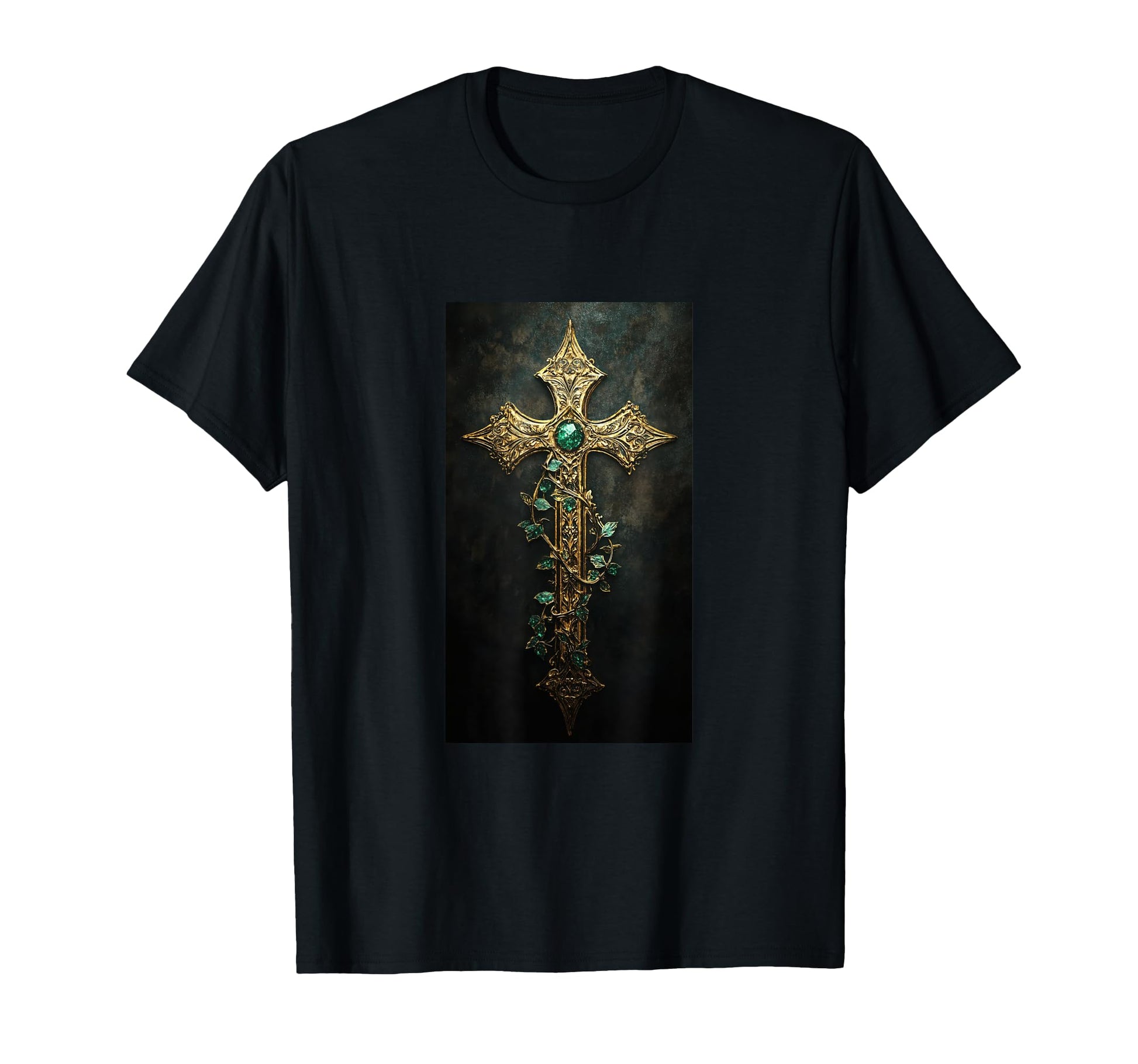Gothic Cross Grunge Aesthetic Y2K T-Shirt - Minimalist Print for Adults - T-Shirt, Sweatshirt, Hoodie