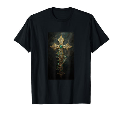 Gothic Cross Grunge Aesthetic Y2K T-Shirt - Minimalist Print for Adults - T-Shirt, Sweatshirt, Hoodie