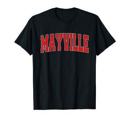 Mayville Wi Wisconsin Varsity Usa T-Shirt - Minimalist Print Men Women - T-Shirt, Sweatshirt, Hoodie