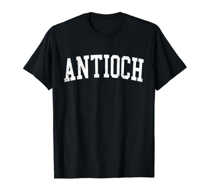Antioch Il Distressed White Varsity T-Shirt - Novelty Apparel Men Women - T-Shirt, Sweatshirt, Hoodie
