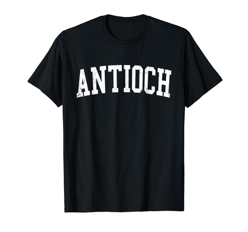 Antioch Il Distressed White Varsity T-Shirt - Novelty Apparel Men Women - T-Shirt, Sweatshirt, Hoodie