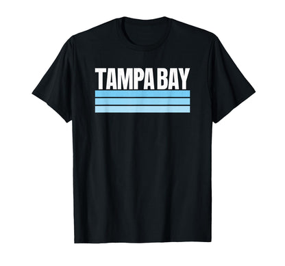 Tampa Bay Blue Light Blue Striped T-Shirt - Novelty Apparel Men Women - T-Shirt, Sweatshirt, Hoodie