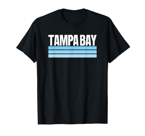 Tampa Bay Blue Light Blue Striped T-Shirt - Novelty Apparel Men Women - T-Shirt, Sweatshirt, Hoodie