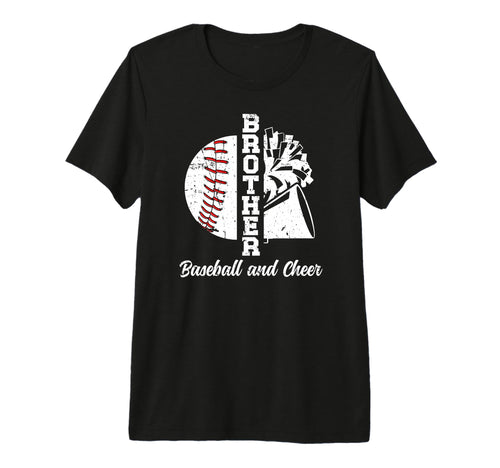 Baseball And Cheer Brother T-Shirt - Aesthetic Graphic for Adults - T-Shirt, Sweatshirt, Hoodie