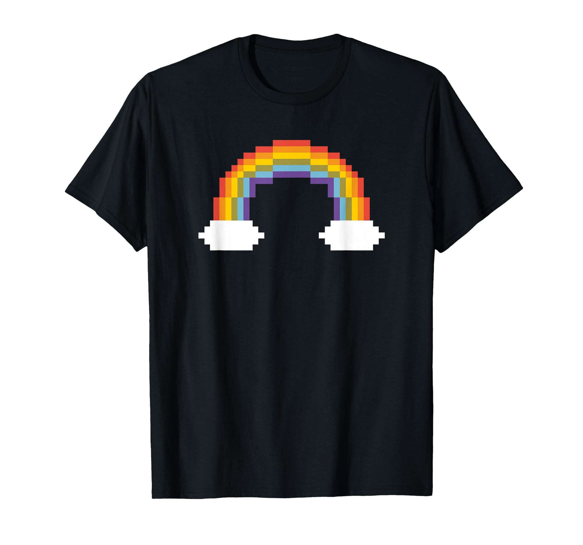 80S Pixel Rainbow T-Shirt - Unique Graphic Men Women - T-Shirt, Sweatshirt, Hoodie
