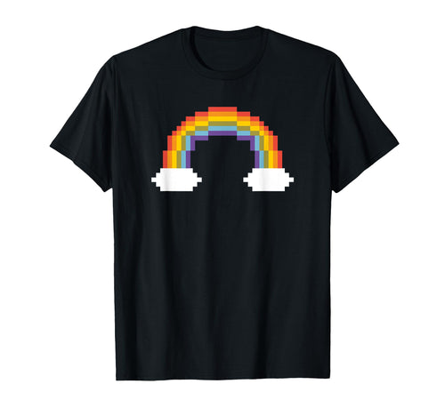 80S Pixel Rainbow T-Shirt - Unique Graphic Men Women - T-Shirt, Sweatshirt, Hoodie