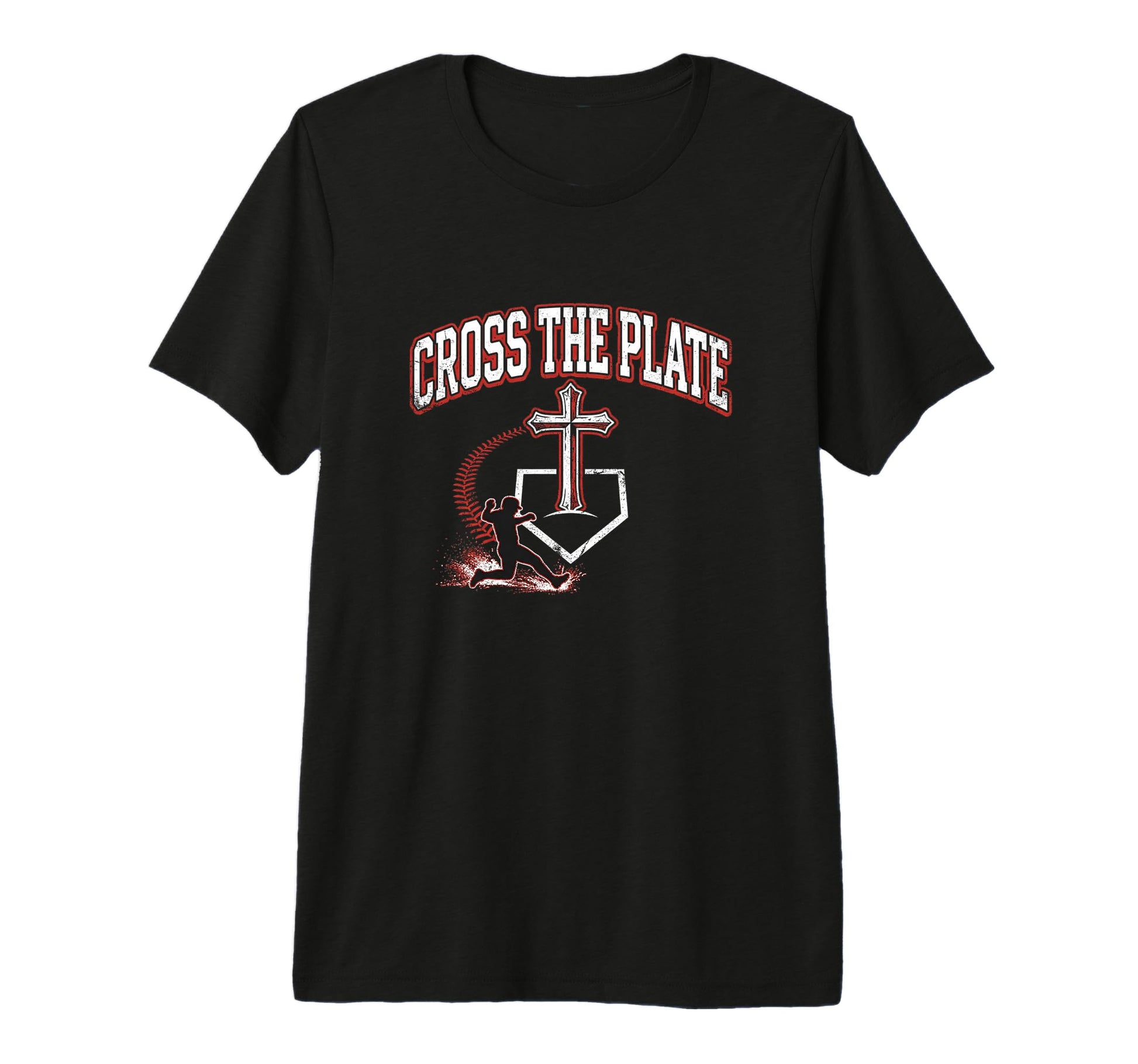 Cross Plate Christian Baseball Faith Jesus T-Shirt - Trendy Graphic Unisex - T-Shirt, Sweatshirt, Hoodie