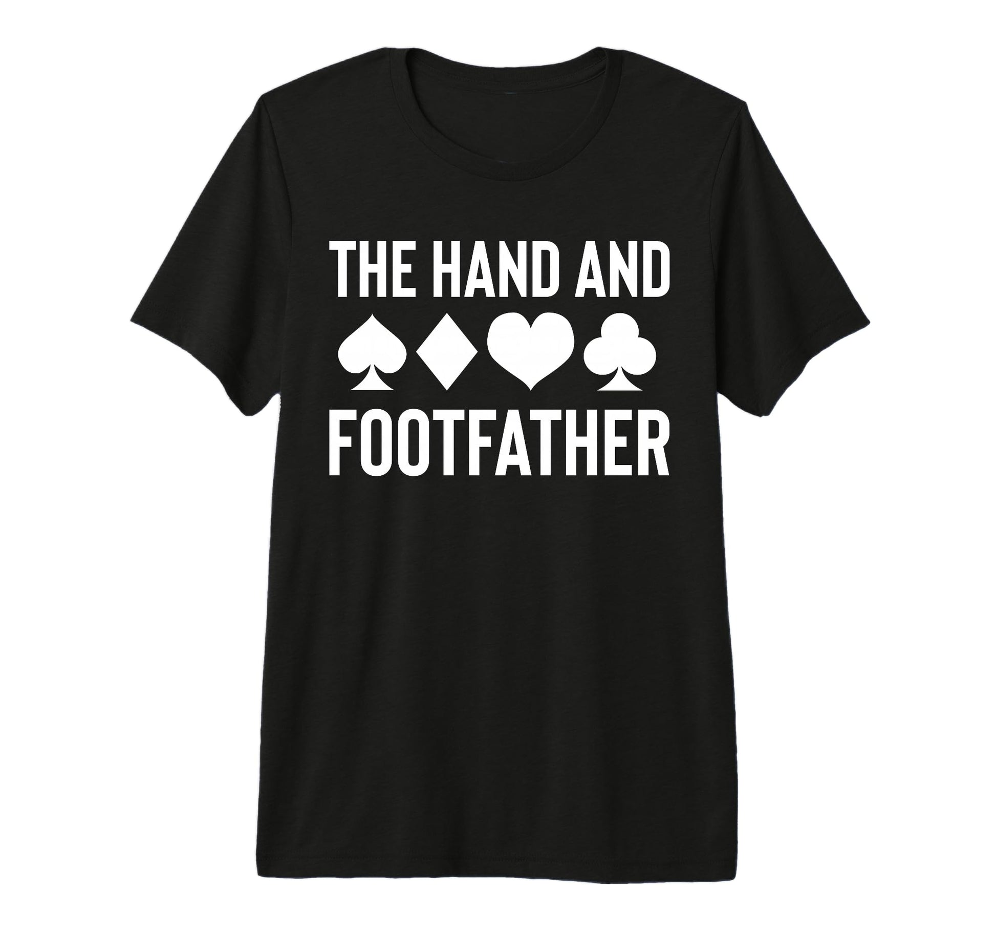 Mens Hand And Footfather Dad Fathers T-Shirt - Custom Art Print Men Women - T-Shirt, Sweatshirt, Hoodie