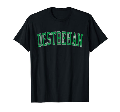 Destrehan La Distressed Green Varsity T-Shirt - Aesthetic Graphic Men Women - T-Shirt, Sweatshirt, Hoodie
