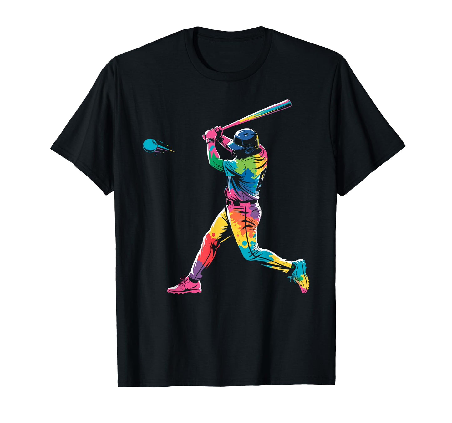 Paint Splash Baseball Player Coach T-Shirt - Minimalist Print Men Women - T-Shirt, Sweatshirt, Hoodie