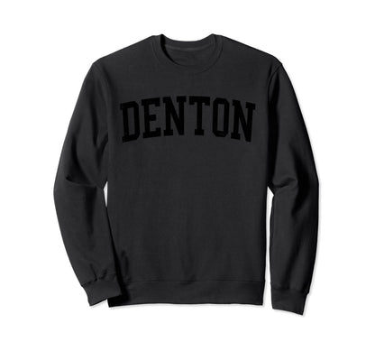 Denton Tx Distressed Black Sweatshirt - Fun Novelty Design Men Women - T-Shirt, Sweatshirt, Hoodie