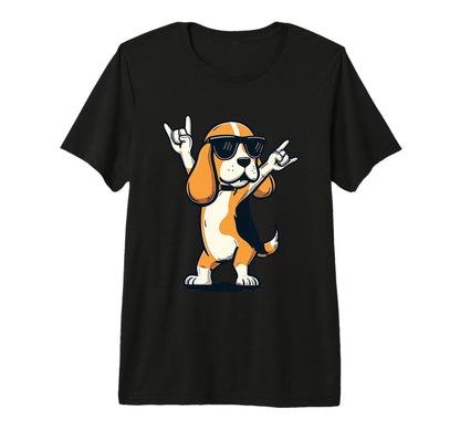 Beagle Rock And Roll Sunglasses T-Shirt - Fun Novelty Design for Adults - T-Shirt, Sweatshirt, Hoodie