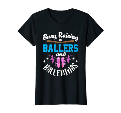 Womens Mother Busy Raising Ballers T-Shirt - Custom Art Print for Adults - T-Shirt, Sweatshirt, Hoodie