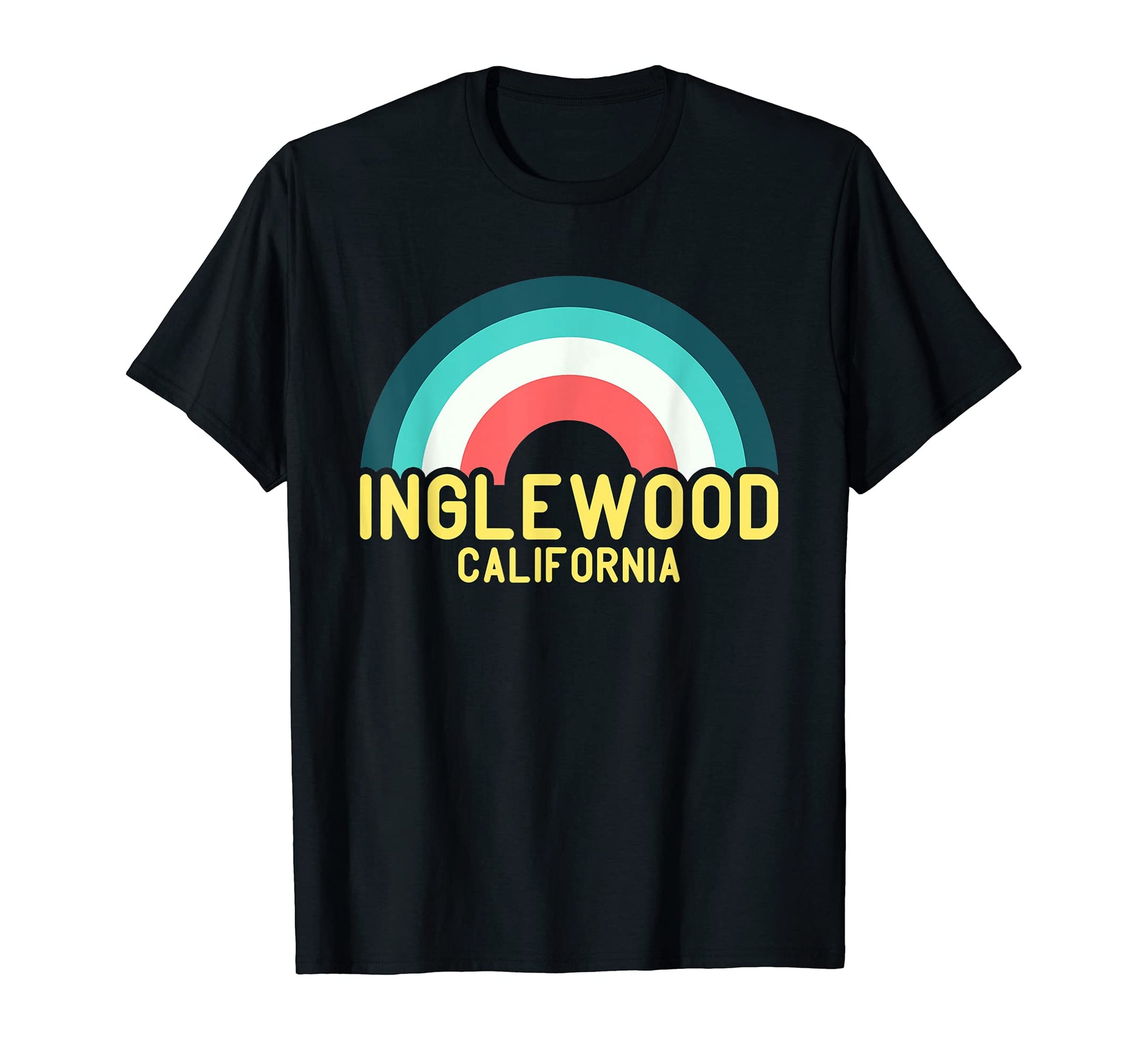 Inglewood California Rainbow T-Shirt - Novelty Apparel for Adults - T-Shirt, Sweatshirt, Hoodie