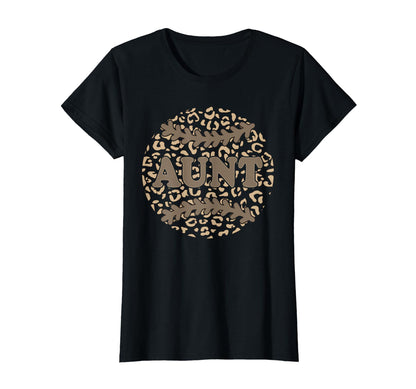 Leopard Baseball Aunt Sport Aunt T-Shirt - Casual Everyday Wear Unisex - T-Shirt, Sweatshirt, Hoodie