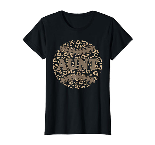 Leopard Baseball Aunt Sport Aunt T-Shirt - Casual Everyday Wear Unisex - T-Shirt, Sweatshirt, Hoodie