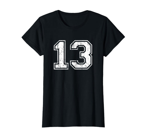 Number 13 Distressed Thirteen Sport T-Shirt - Streetwear Style Men Women - T-Shirt, Sweatshirt, Hoodie