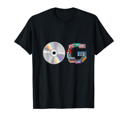 Old School Og Hip Hop Head Vinyl Cds T-Shirt - Custom Art Print Men Women - T-Shirt, Sweatshirt, Hoodie