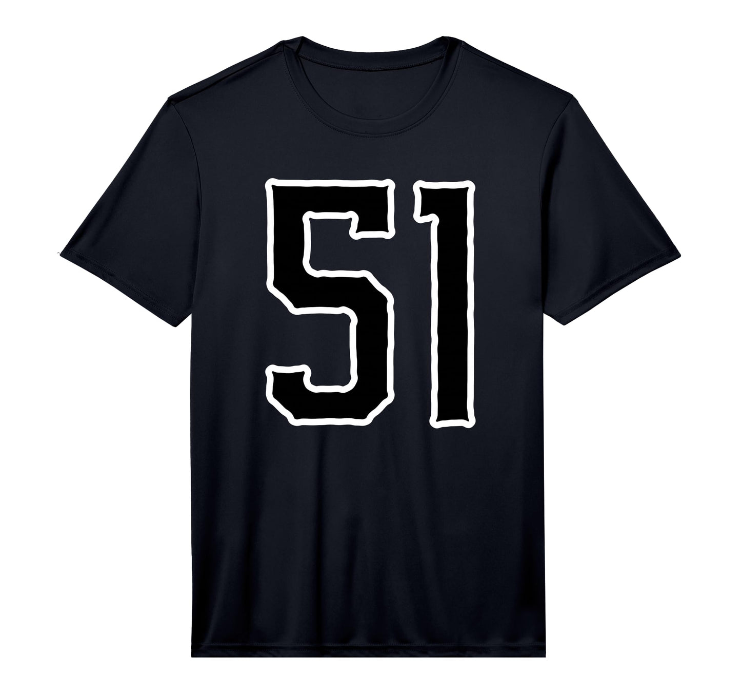 White Black Sports Team Number 51 T-Shirt - Aesthetic Graphic Men Women - T-Shirt, Sweatshirt, Hoodie