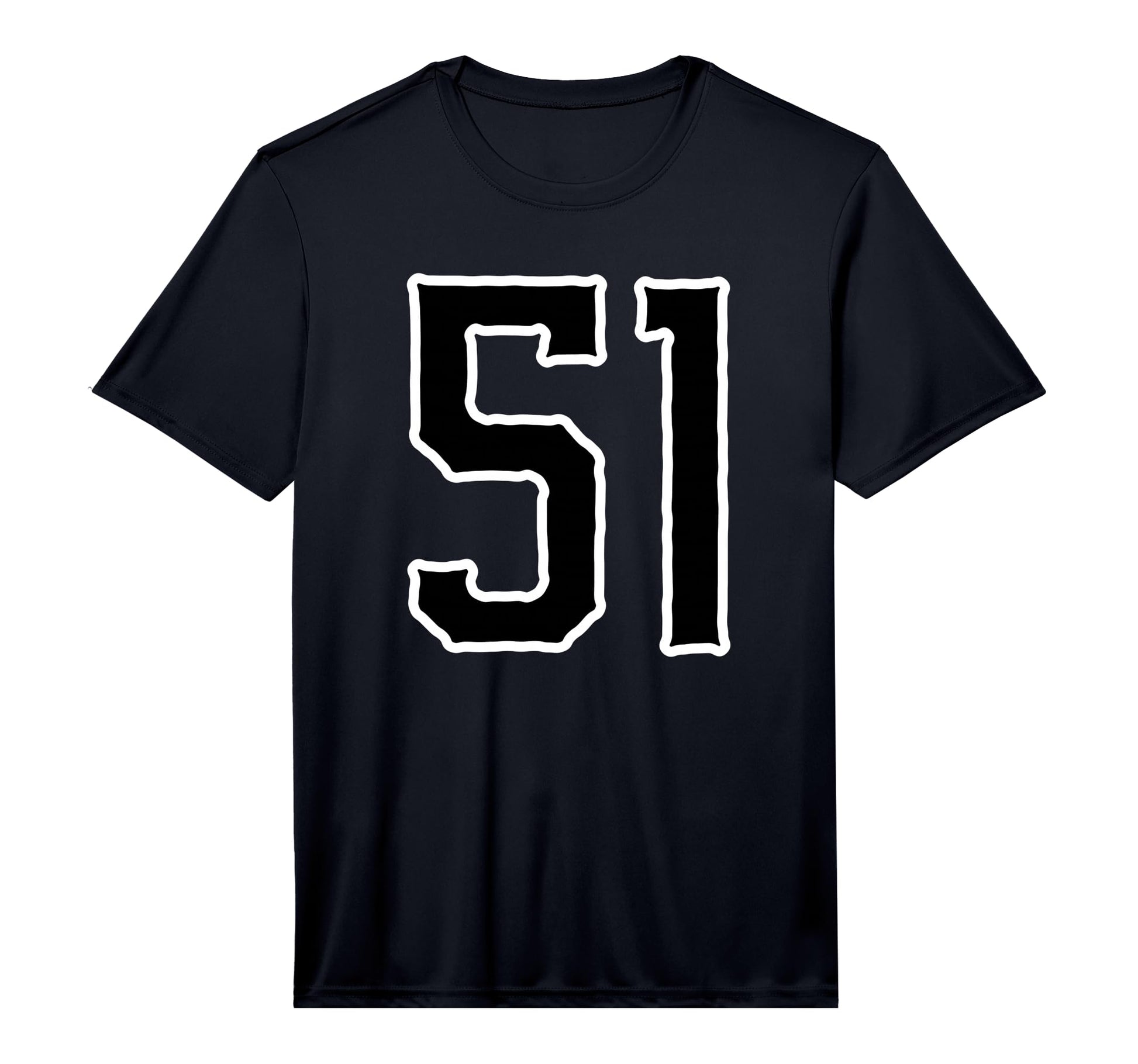 White Black Sports Team Number 51 T-Shirt - Aesthetic Graphic Men Women - T-Shirt, Sweatshirt, Hoodie