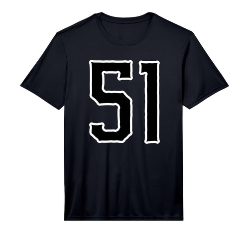 White Black Sports Team Number 51 T-Shirt - Aesthetic Graphic Men Women - T-Shirt, Sweatshirt, Hoodie