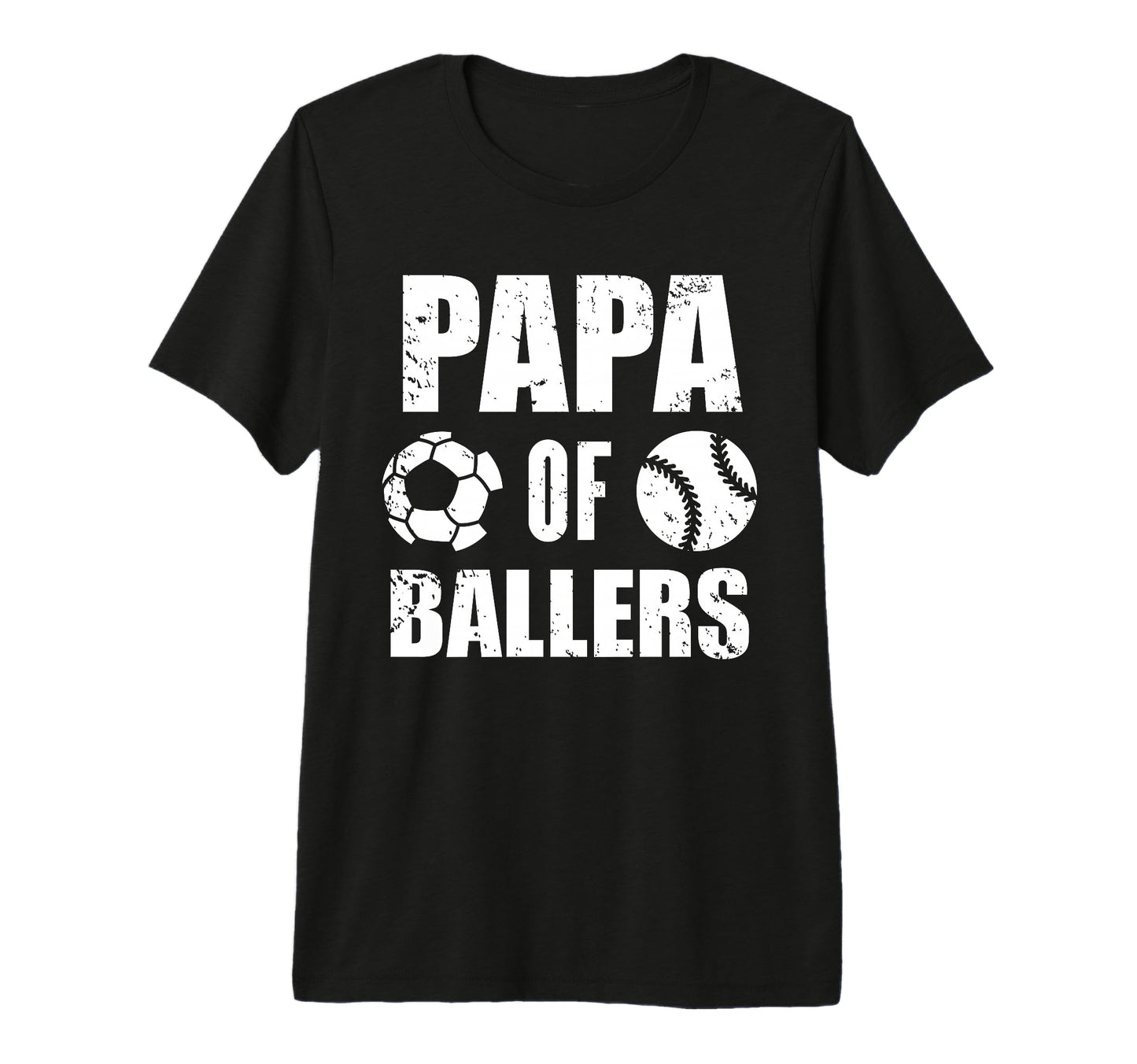 Mens Papa Ballers Funny Soccer T-Shirt - Fun Novelty Design Men Women - T-Shirt, Sweatshirt, Hoodie