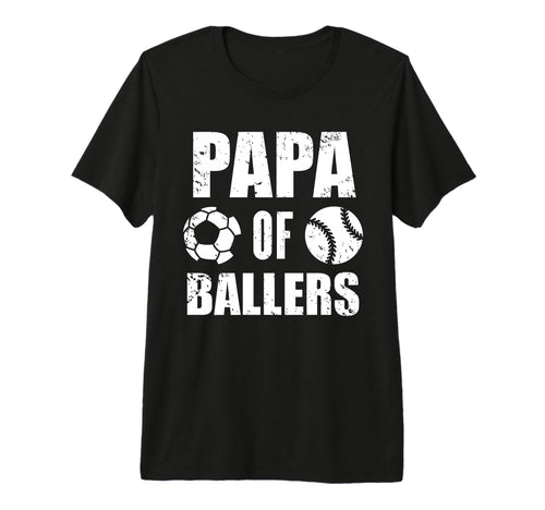 Mens Papa Ballers Funny Soccer T-Shirt - Fun Novelty Design Men Women - T-Shirt, Sweatshirt, Hoodie