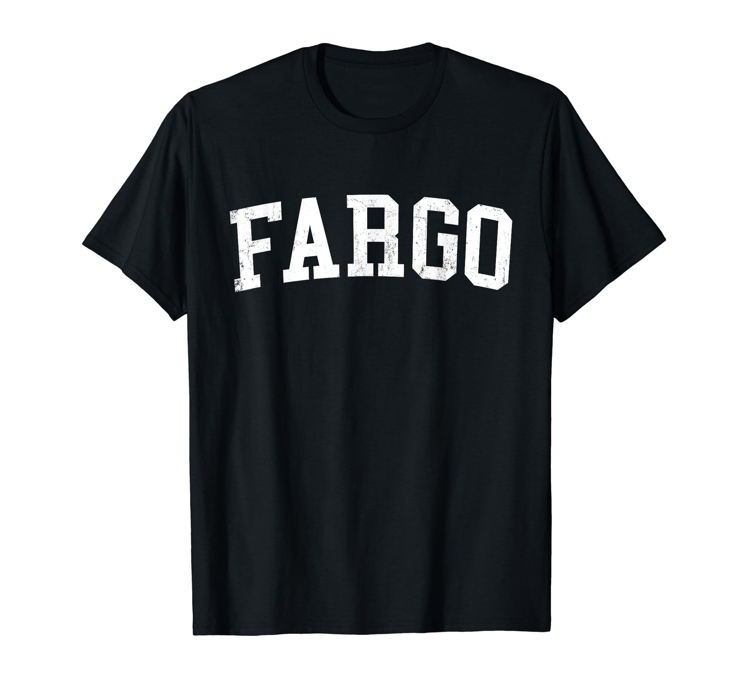 Fargo Nd Distressed White Varsity T-Shirt - Casual Everyday Wear Men Women - T-Shirt, Sweatshirt, Hoodie