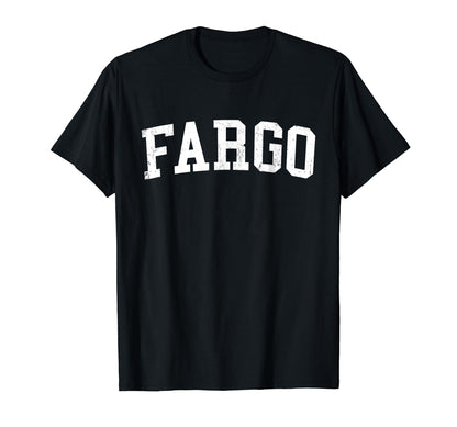 Fargo Nd Distressed White Varsity T-Shirt - Casual Everyday Wear Men Women - T-Shirt, Sweatshirt, Hoodie