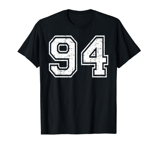 94 Number Ninety Four Team Sports Grunge T-Shirt - Graphic Print Men Women - T-Shirt, Sweatshirt, Hoodie