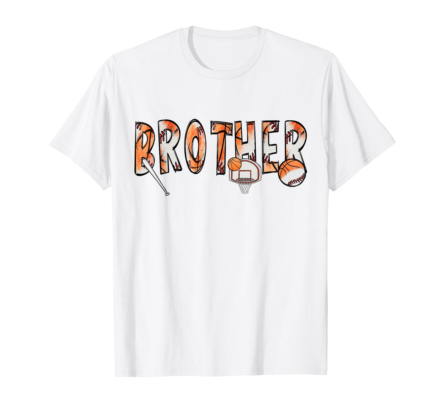 Brother Both Half Basketball Baseball T-Shirt - Streetwear Style Unisex - T-Shirt, Sweatshirt, Hoodie