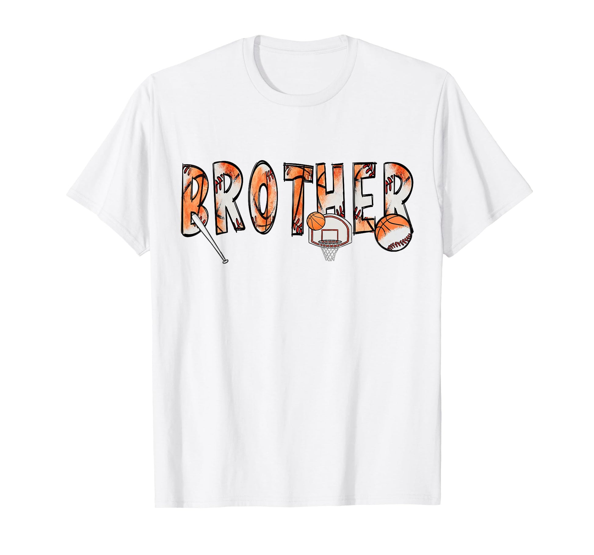 Brother Both Half Basketball Baseball T-Shirt - Streetwear Style Unisex - T-Shirt, Sweatshirt, Hoodie