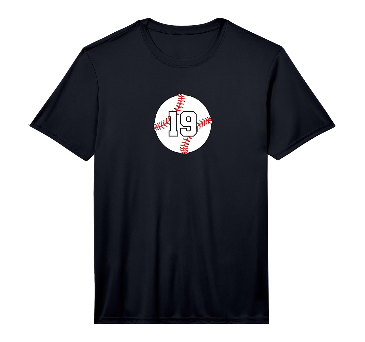 Baseball Number 19 Performance T-Shirt - Minimalist Print Unisex - T-Shirt, Sweatshirt, Hoodie