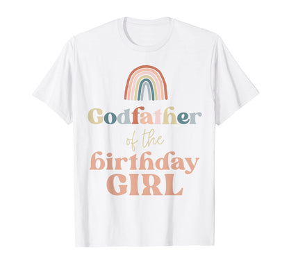 Mens Godfather Birthday Boho Rainbow T-Shirt - Casual Everyday Wear Unisex - T-Shirt, Sweatshirt, Hoodie