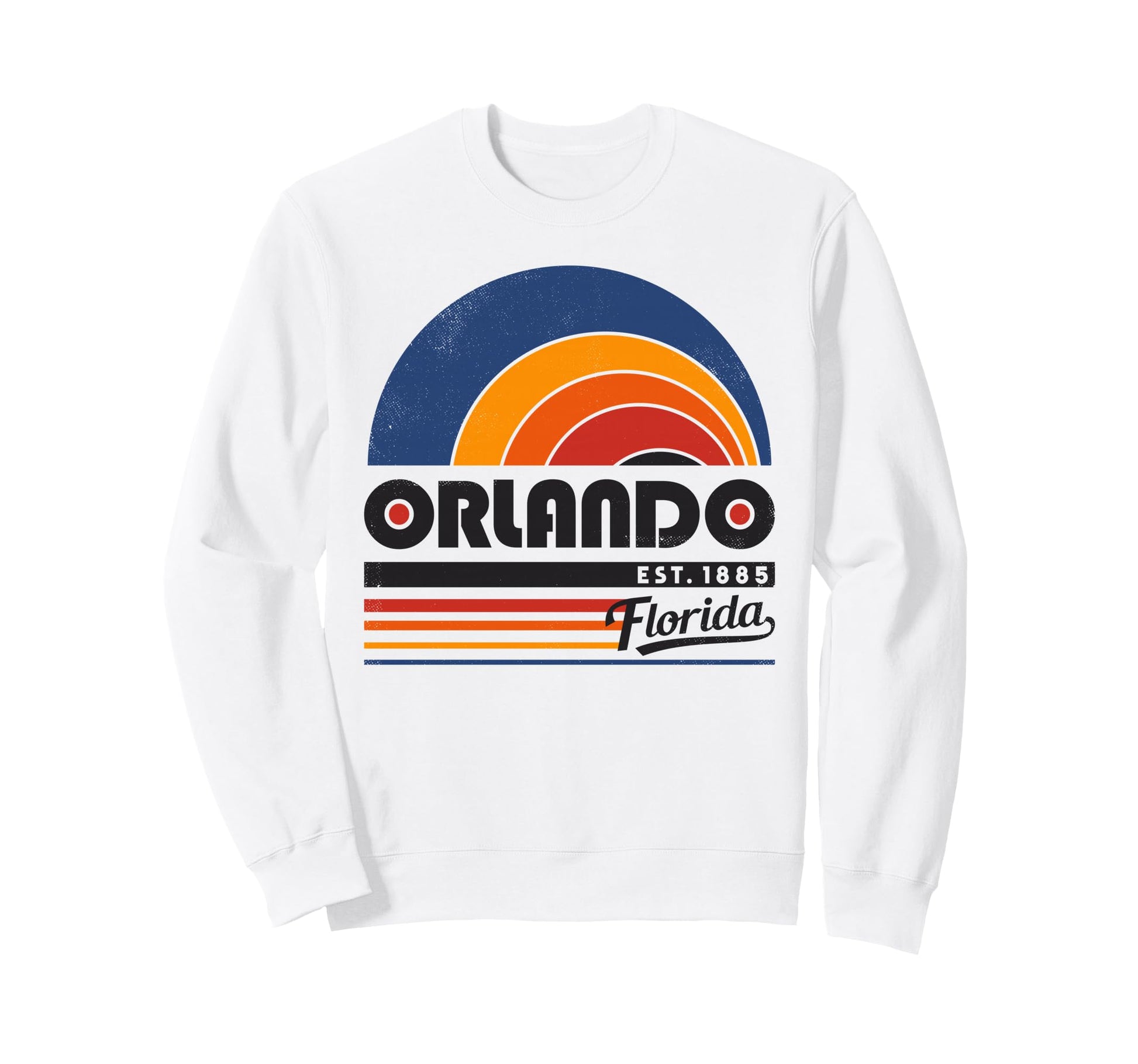 Orlando Florida Est 1885 Fl State Rainbow Sweatshirt - Graphic Print Unisex - T-Shirt, Sweatshirt, Hoodie