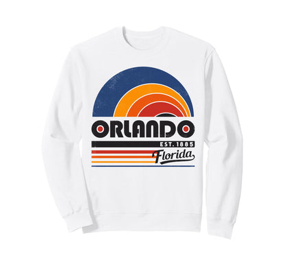 Orlando Florida Est 1885 Fl State Rainbow Sweatshirt - Graphic Print Unisex - T-Shirt, Sweatshirt, Hoodie