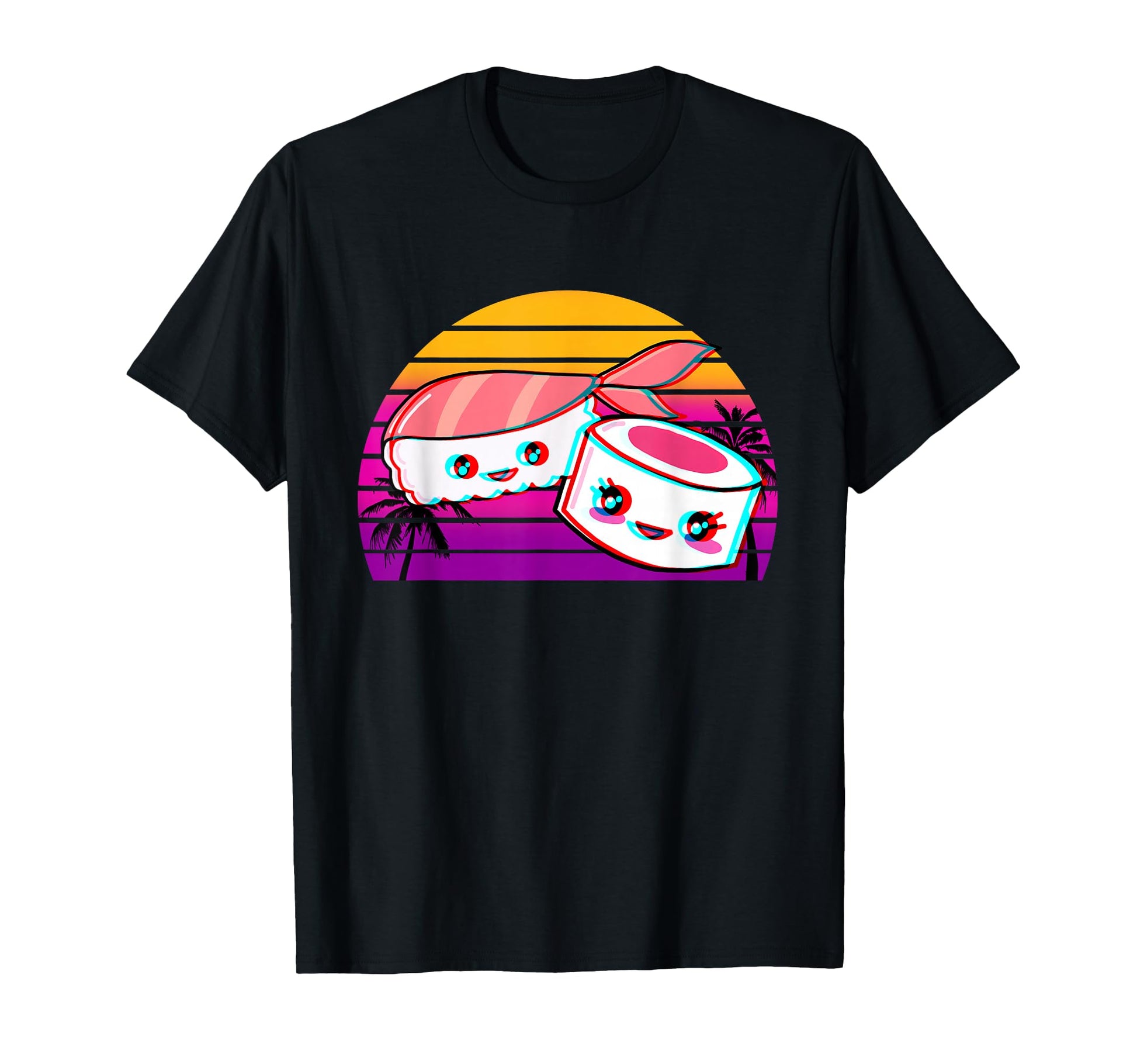 Kawaii Sushi Vaporwave Aesthetic T-Shirt - Casual Everyday Wear Unisex - T-Shirt, Sweatshirt, Hoodie