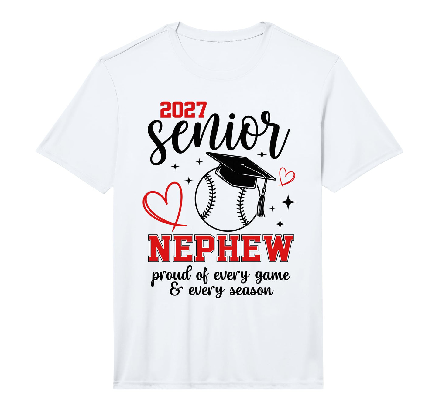 2027 Senior Baseball Nephew Proud Family T-Shirt - Streetwear Style Unisex - T-Shirt, Sweatshirt, Hoodie
