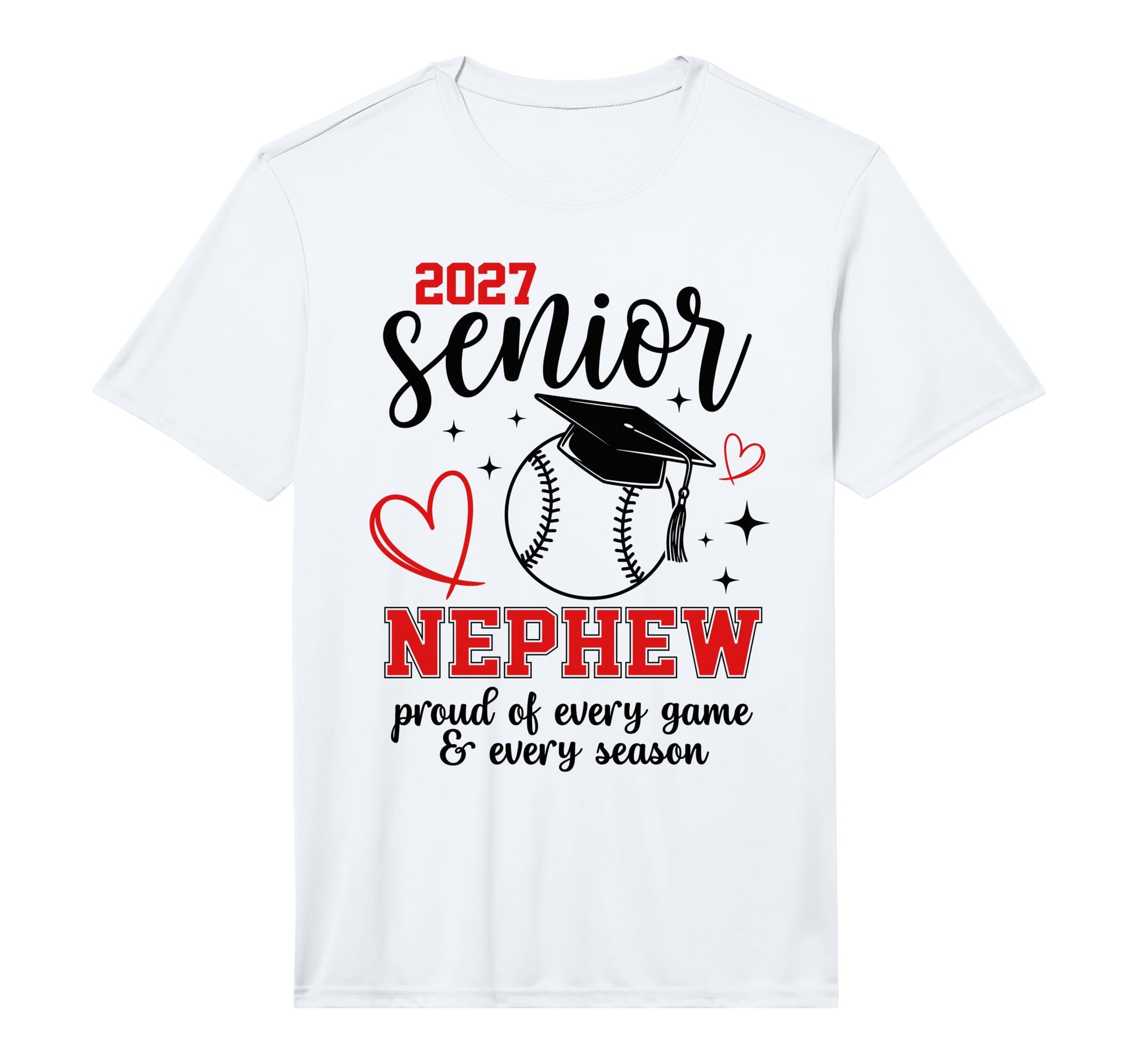 2027 Senior Baseball Nephew Proud Family T-Shirt - Streetwear Style Unisex - T-Shirt, Sweatshirt, Hoodie