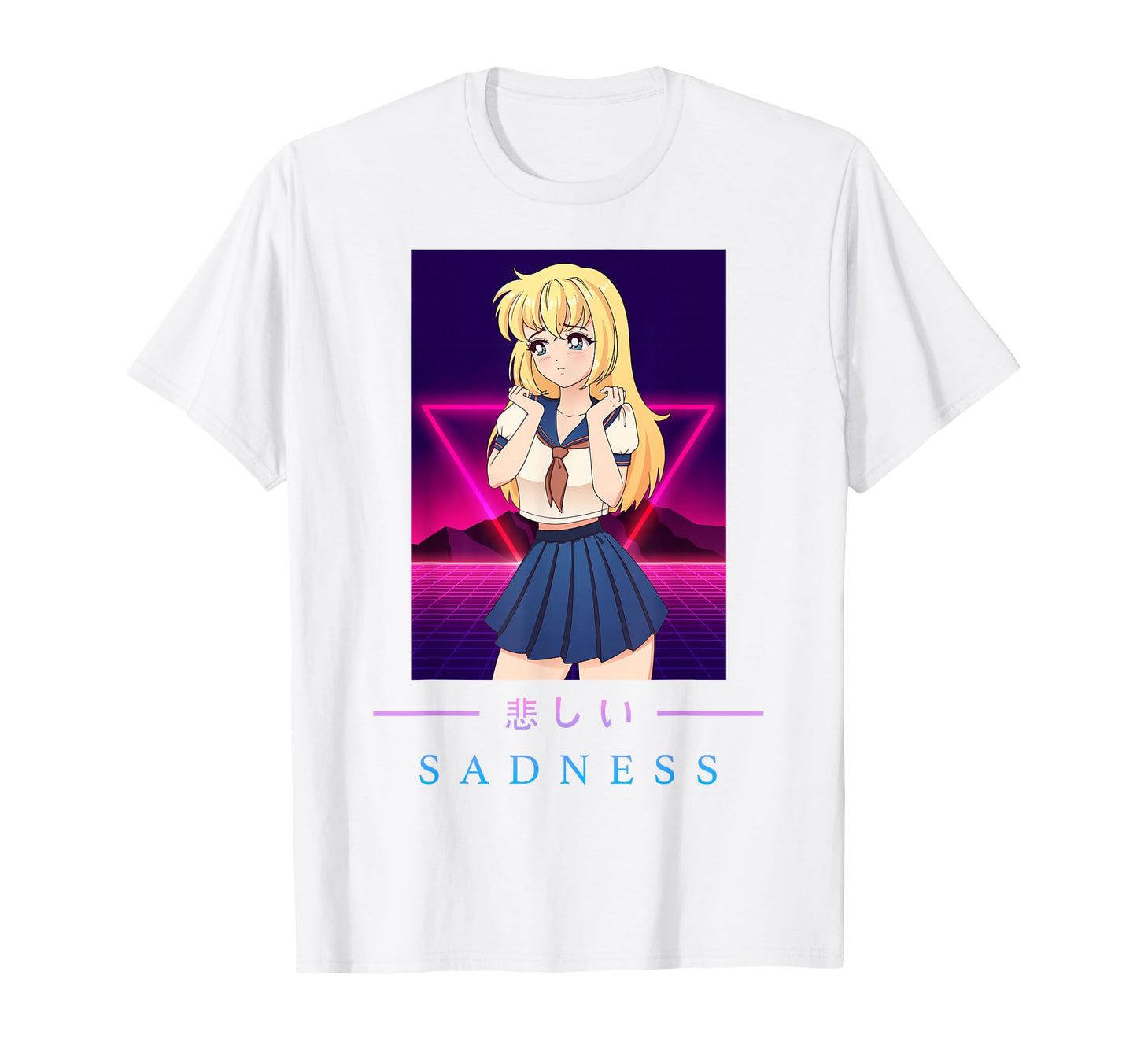 Anime Sadness Japanese Aesthetic T-Shirt - Unique Graphic for Adults - T-Shirt, Sweatshirt, Hoodie