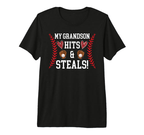My Grandson Baseball Nana Baseball T-Shirt - Minimalist Print Men Women - T-Shirt, Sweatshirt, Hoodie