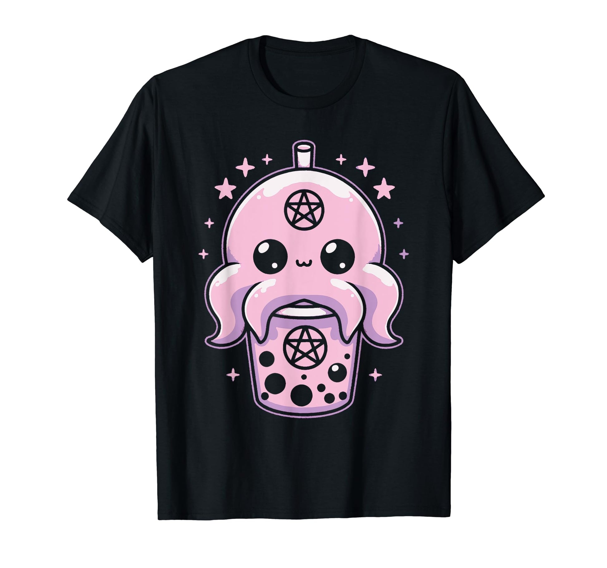 Boba Bubble Tea Monster Vaporwave Pastel T-Shirt - Trendy Graphic Unisex - T-Shirt, Sweatshirt, Hoodie